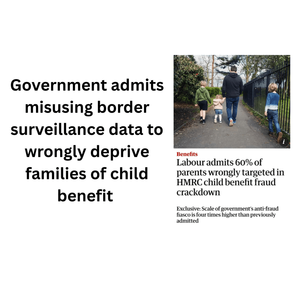 Government admits misusing border surveillance data to deprive parents of child benefit&nbsp;payments